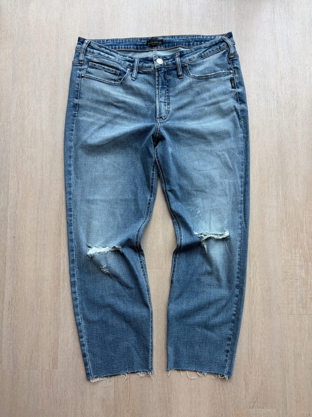 Y2K Baggy Silver Jeans